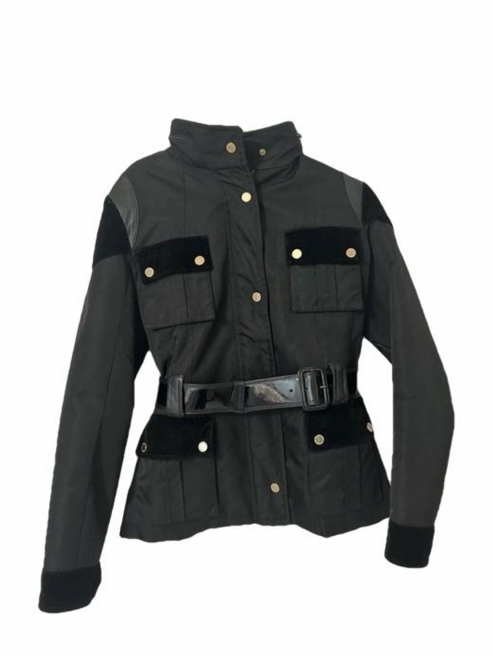 Burberry Black Women's Belted Utility Jacket